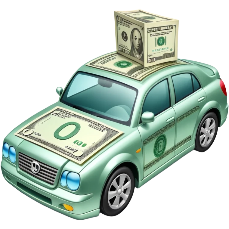 Car with money emoji