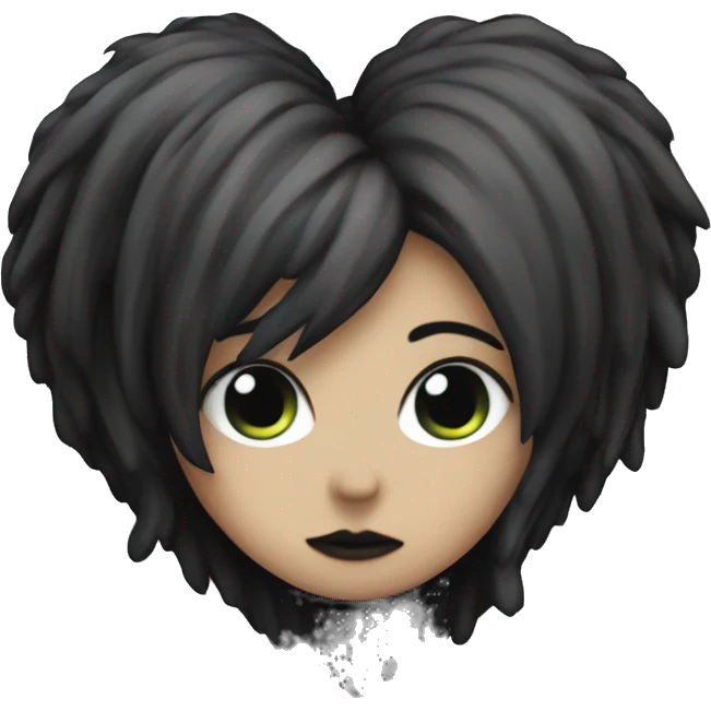 goth heart emoji