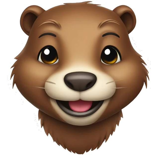 Smiling beaver  emoji