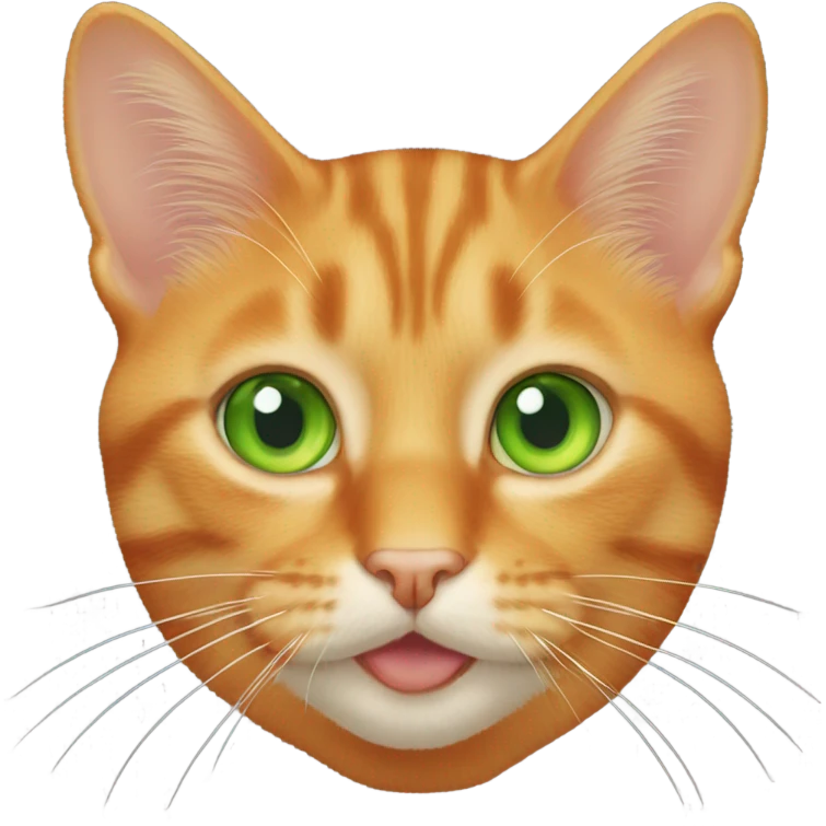 Orange tabby cat with green eyes emoji