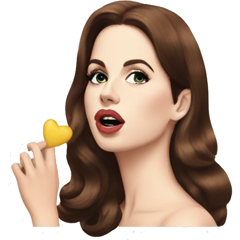 Lana del rey sending a kiss emoji