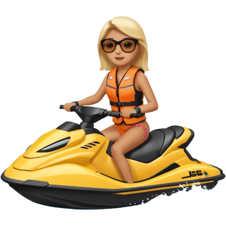 woman riding a jet ski emoji