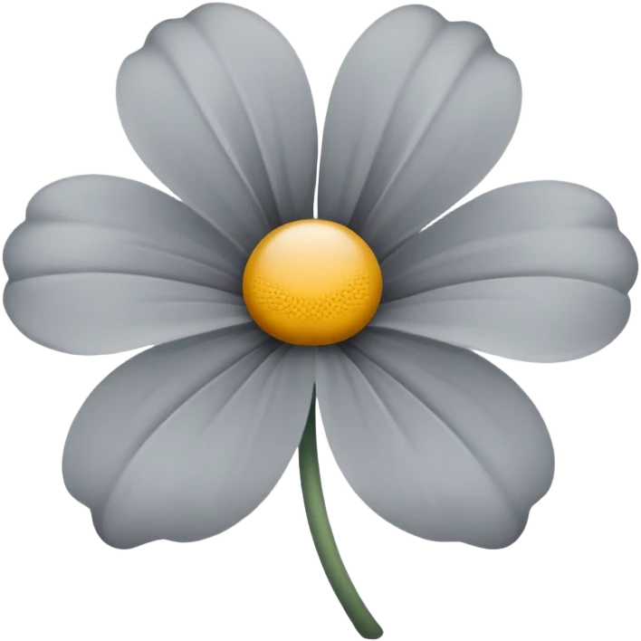 grey flower  emoji