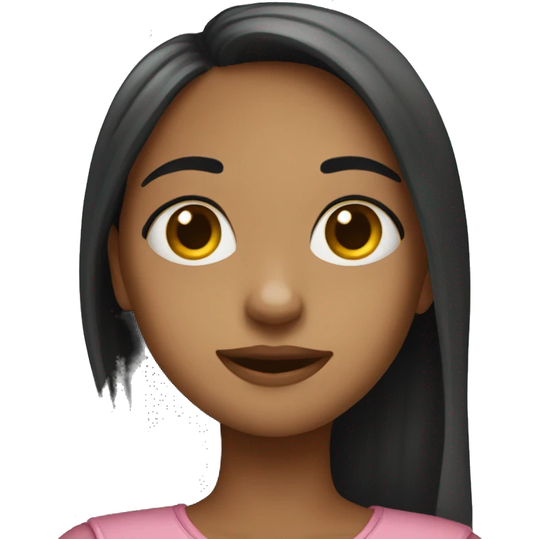 girl with sypathy and love emoji