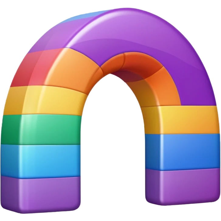 arco iris branco e roxa emoji