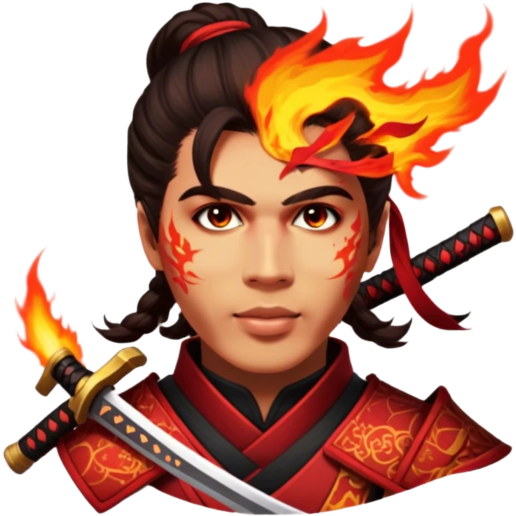 Fire-Wielding Samurai emoji