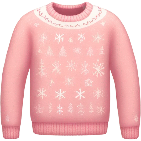 Light pink Christmas sweater  emoji
