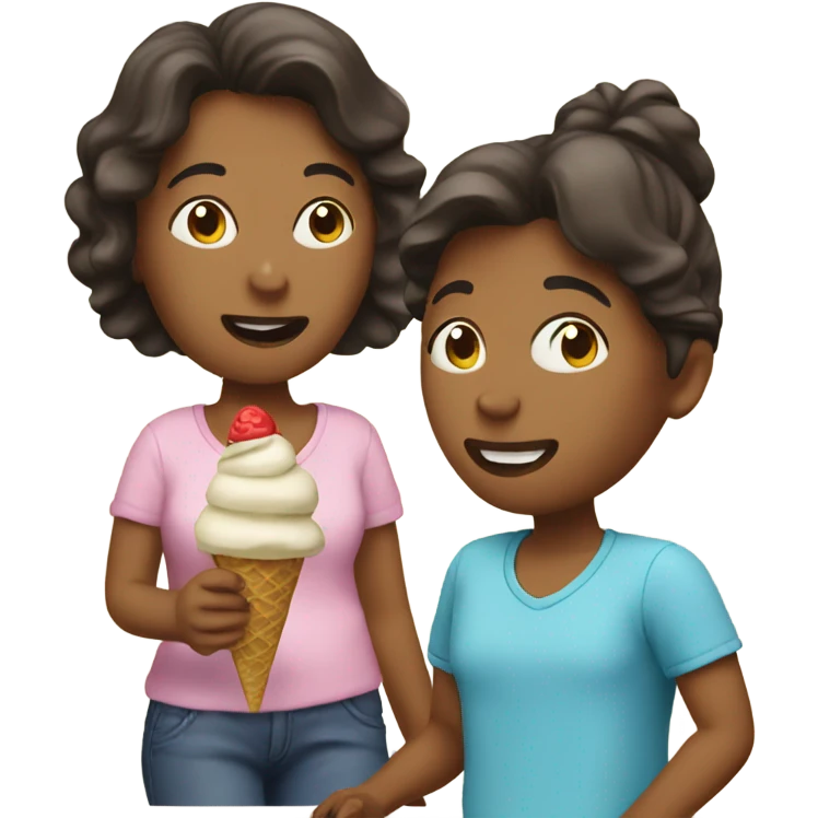 Mum eat ice cream emoji