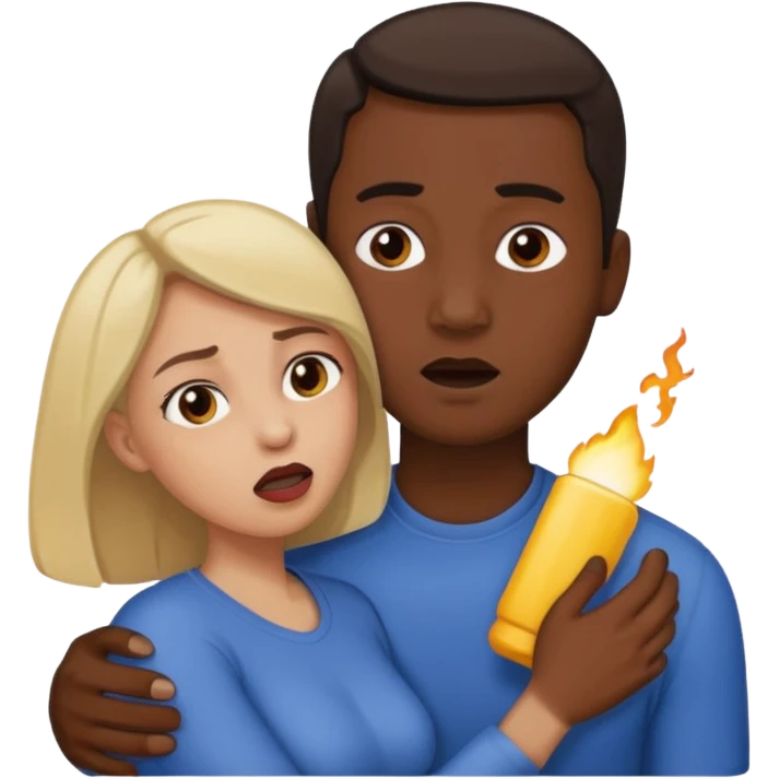 Man choking woman emoji