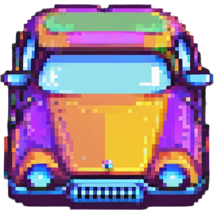 cool car, vibrant and colorful emoji