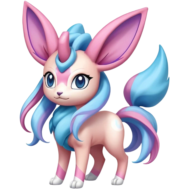 Colorful Sylveon-Suicune-hybrid emoji