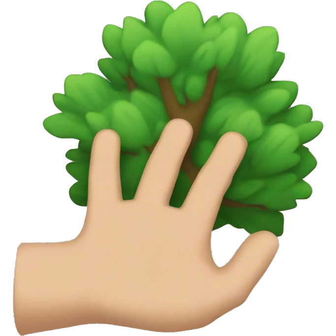 remove the tree behind this hand emoji