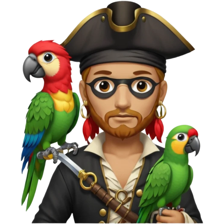 pirate with a parrot emoji