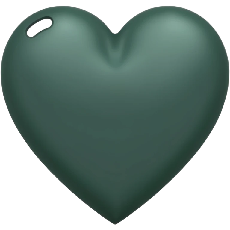 Dark grayish green color heart emoji