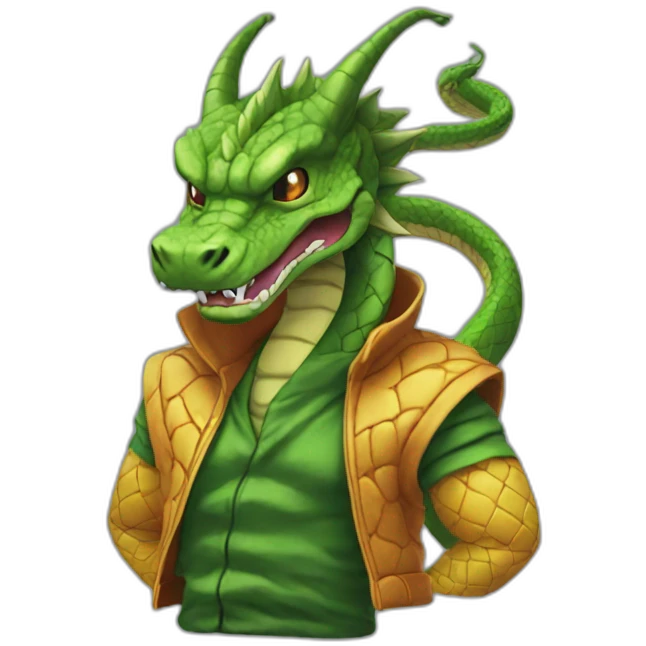 Shenron with clothes emoji