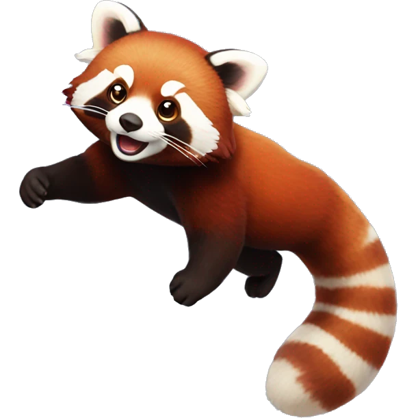 Red panda flying  emoji