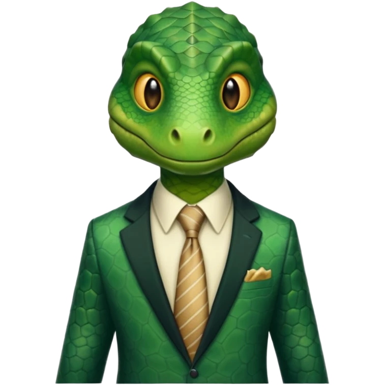 reptile with tie & suit emoji