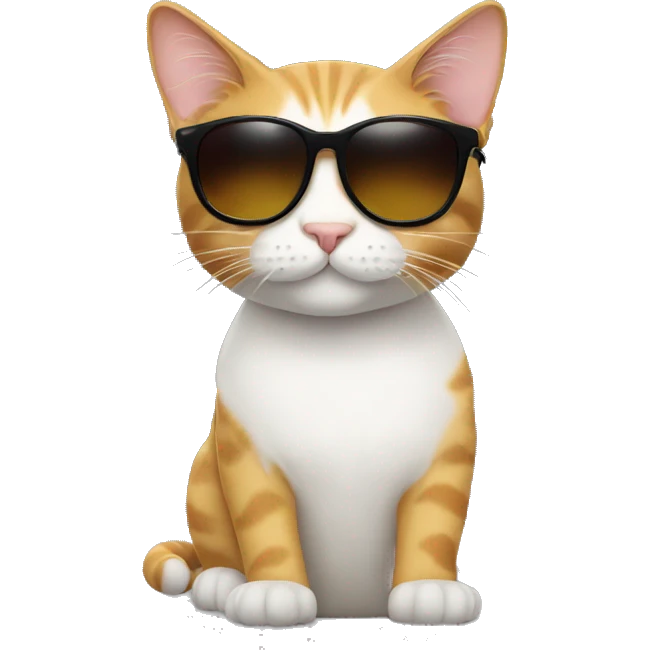 Cat with sunglasses emoji