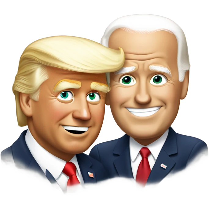 trump hugging biden emoji