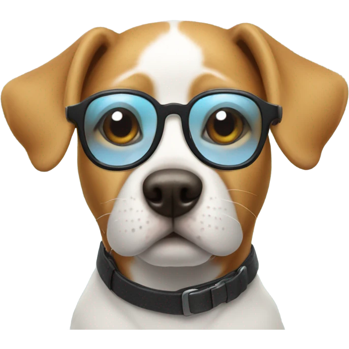dog wearing cool glasses  emoji