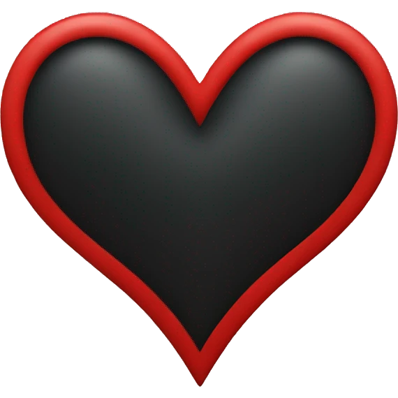 Black heart with red outline emoji