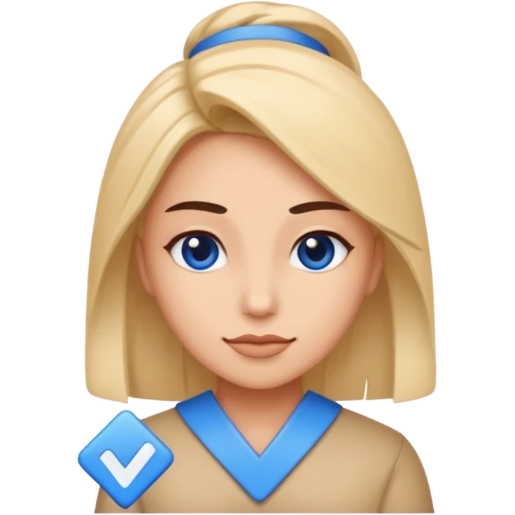 Yuvalak Mavi tik emoji