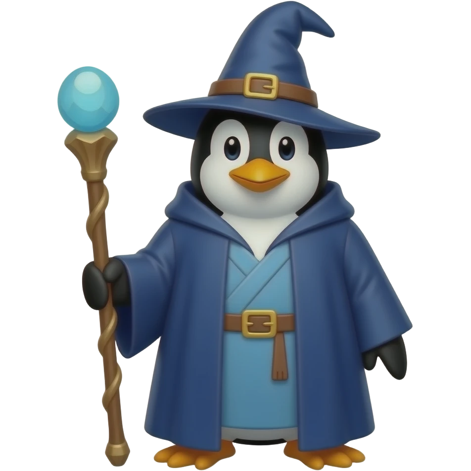 Penguin Wizard emoji