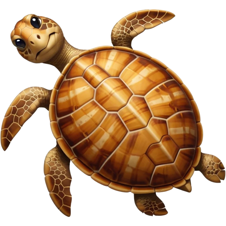 turtle with a beach background, top-down view emoji