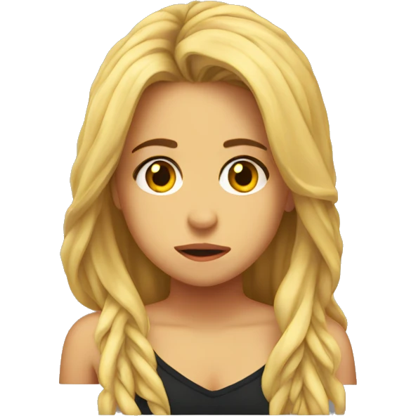 Shakira with sad expression emoji
