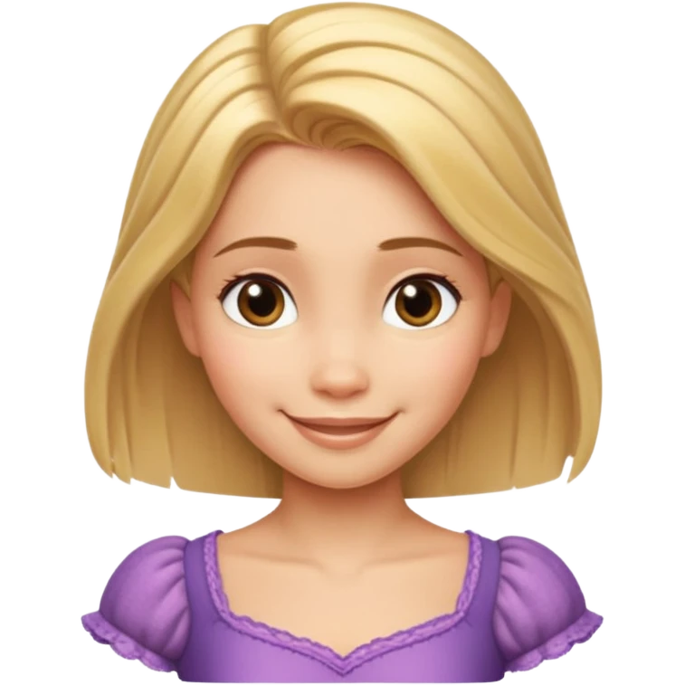 Rapunzel short hair emoji