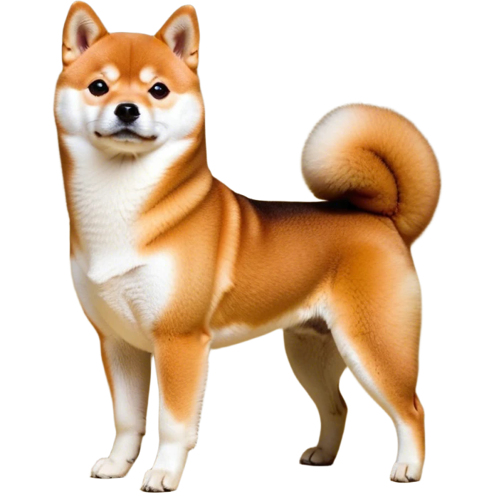Cinematic Noble Shiba Inu Portrait Emoji, Poised and regal, with a compact, agile build and a well-groomed coat of vibrant red with a creamy underbelly, deep-set soulful brown eyes, Simplified yet sharp and sophisticated features, highly detailed, glowing with a soft, dignified glow, high shine, intelligent and spirited, stylized with an air of elegance, focused and attentive, soft glowing outline, capturing the essence of a watchful and confident companion, so majestic it feels as though it could prance out of the screen with effortless authority! emoji