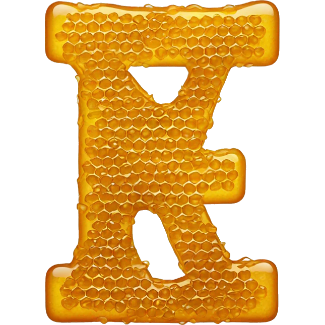 Letter covered in honey emoji