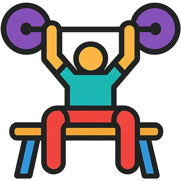 a sportman doing a bench press emoji