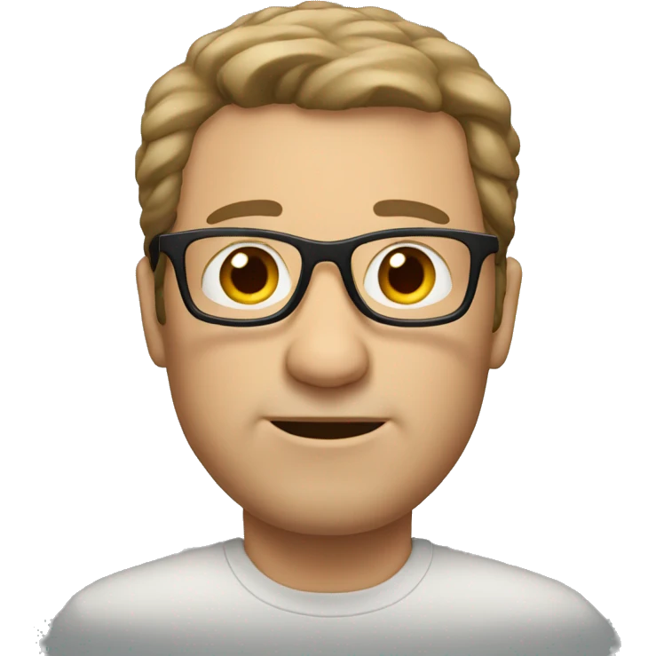 white dad with brown hair and glasse emoji