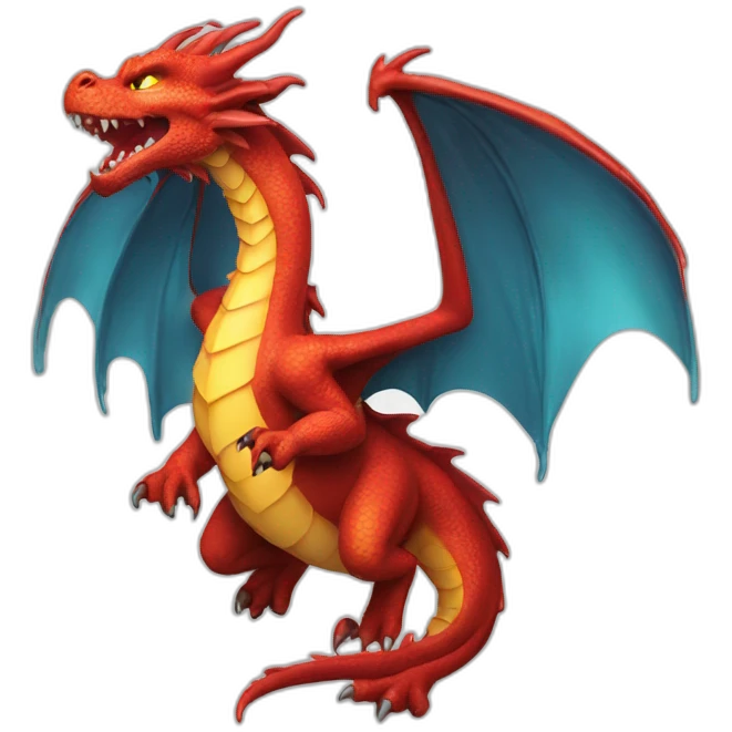 A dragon is spitting fire emoji