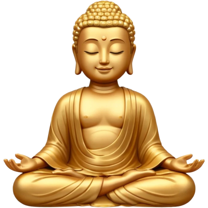 Buddha statue emoji modeled off the meditate emoji but Buddha themed emoji