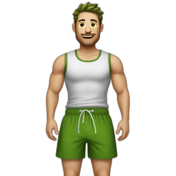 A pickle wearing pickle boxer shorts  emoji