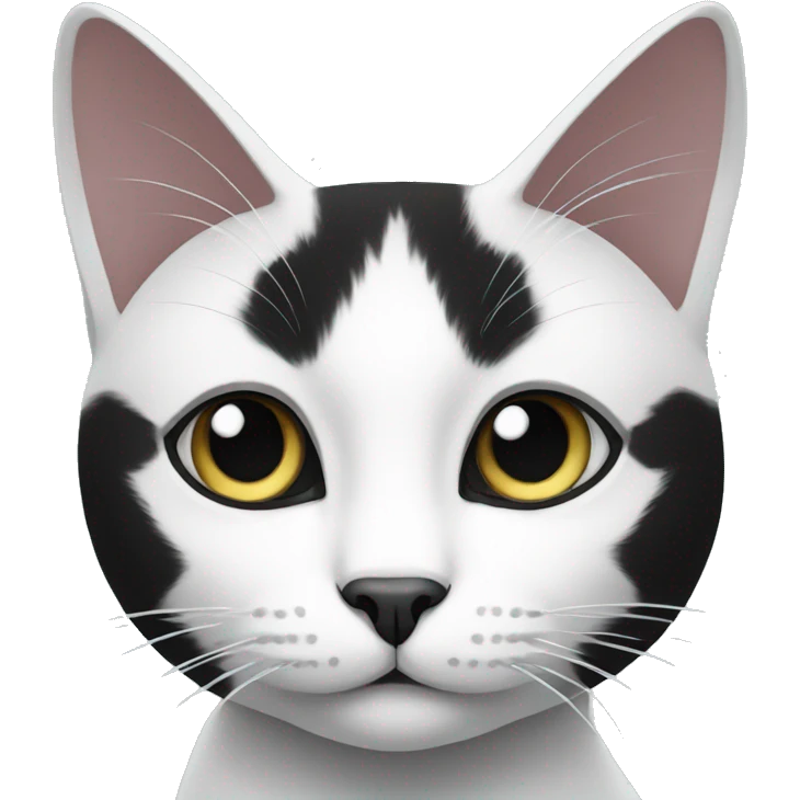 Black and white cat emoji