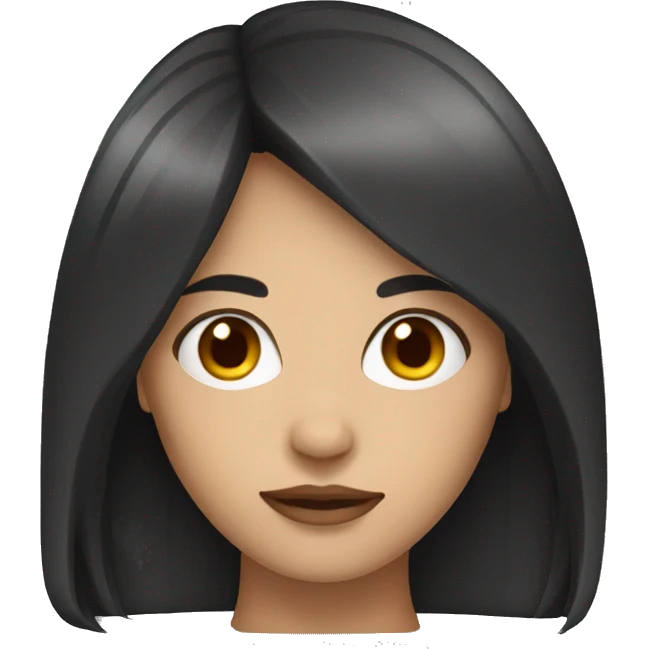 dark straight hair woman emoji