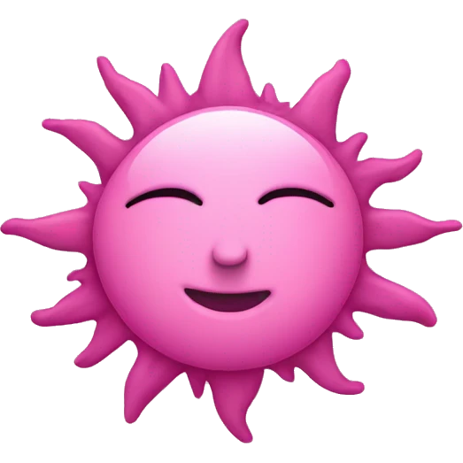 Pink sun emoji