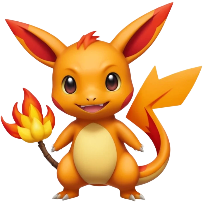Victini-Pichu-Charmander-Fakémon-hybrid-creature (full body)  emoji