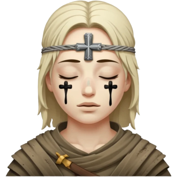 Warrior dead and closed eyes with cross eyes emoji