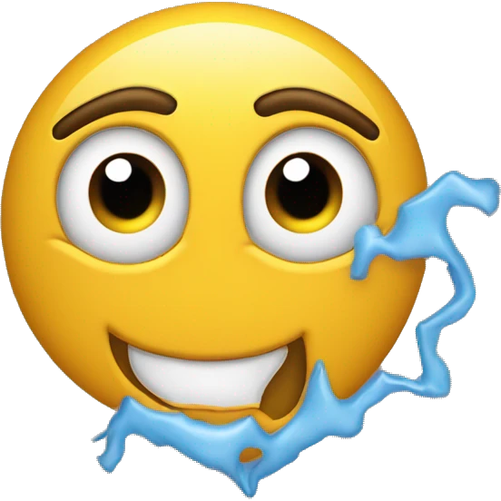 Eye twitch with smile like you’re trying to be happy but you’re lowkey frustrated  emoji