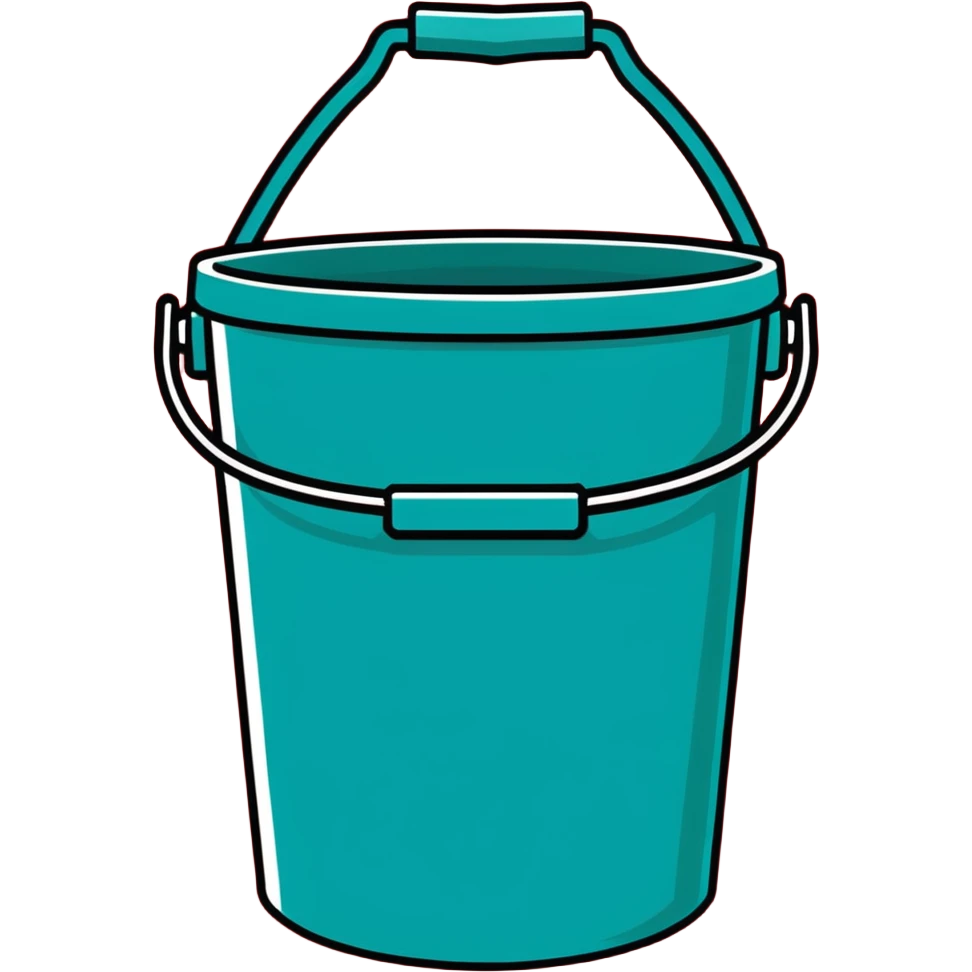 bucket of teal paint emoji
