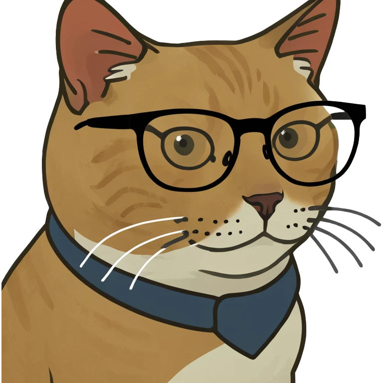 Cat with glasses emoji
