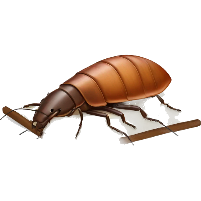 Cockroach sleeping in a bed emoji