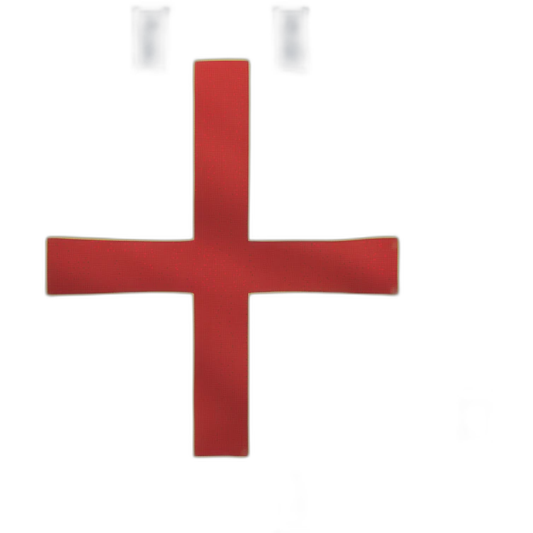 rectangle yellow flag with blue scandinavian cross and red outline emoji