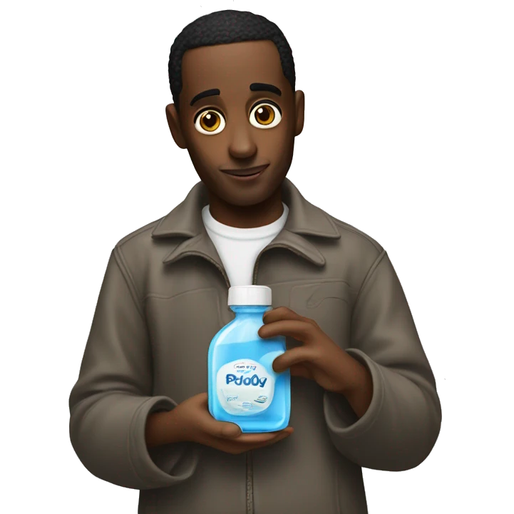 pdiddy holding baby oil emoji