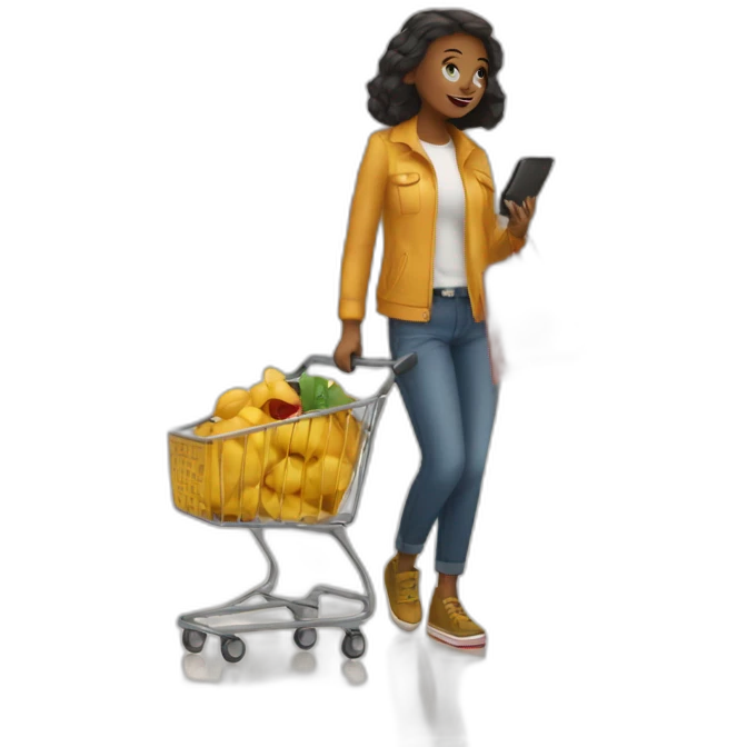 Shopping in mall emoji