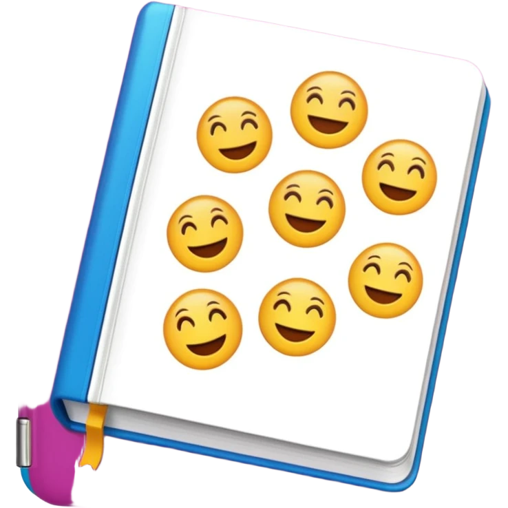 A textbook with emoji words on the cover emoji